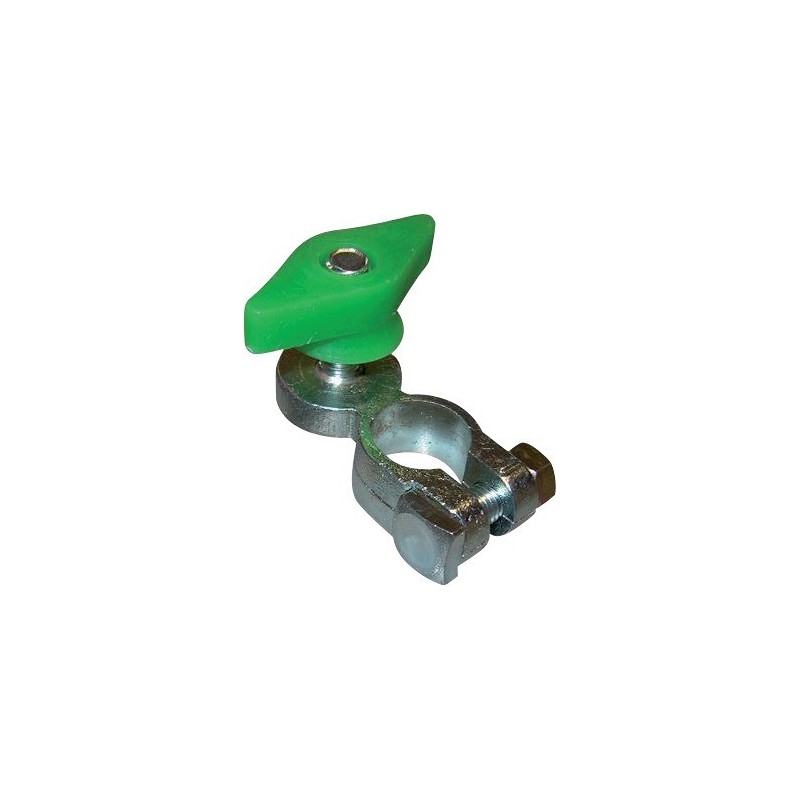 Cosse batterie (-) vert M8 laiton avec écrou papillon