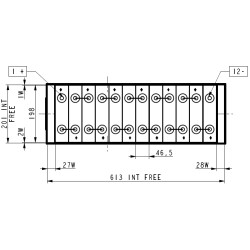Batterie 24V 180Ah Fenwick L12, Fenwick T16, Loc A10