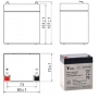 Batterie plomb AGM Yuasa Y5-12 / 12V 5Ah
