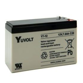 Yuvolt Y7-12 / 12V 7Ah Batterie plomb AGM Yuasa Y7-12