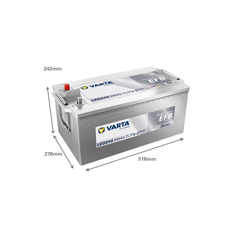 Varta LED240 12V 240Ah EFB Dual Purpose