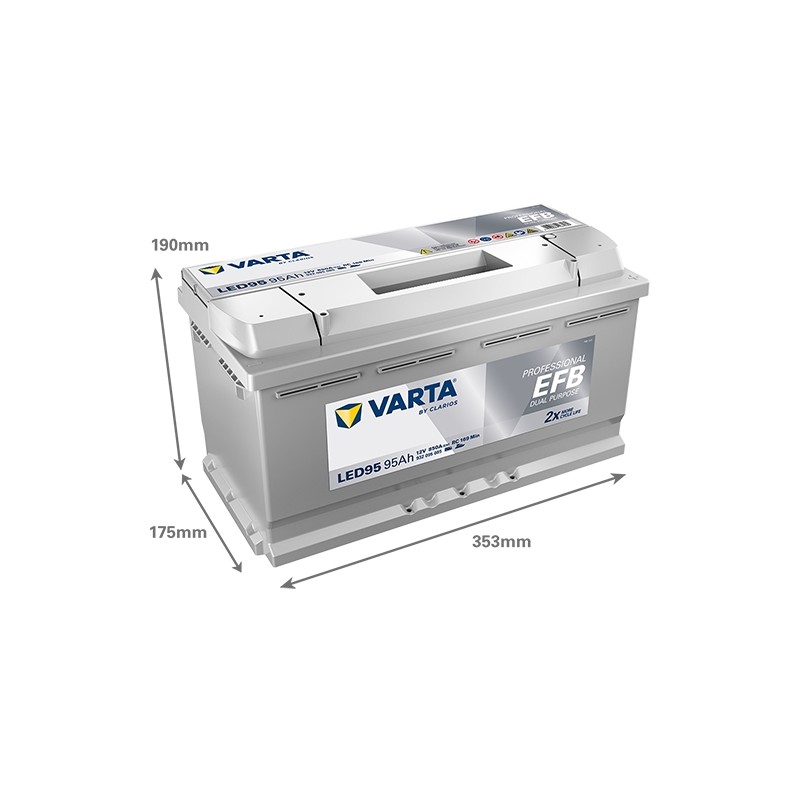 Varta LED95 12V 95Ah EFB Dual Purpose
