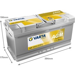Batterie démarrage Varta A4 AGM Véhicules Légers Start & Stop