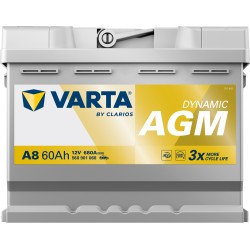 Batterie démarrage Varta A8 AGM Véhicules Légers Start & Stop