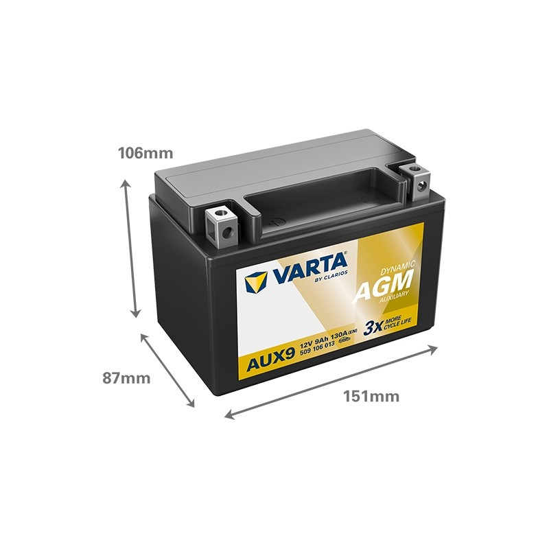 Batterie Auxiliaire Varta AUX9 12V 9Ah