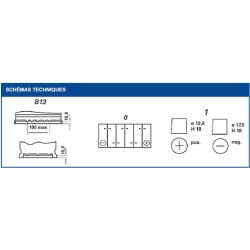 Batterie démarrage Varta B18 12V 44Ah