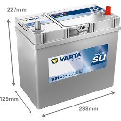 Batterie démarrage Varta B31 12V 45A