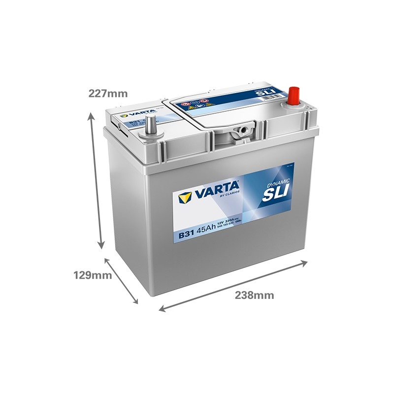 Batterie démarrage Varta B31 12V 45A