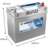 Batterie démarrage Varta B31 12V 45A