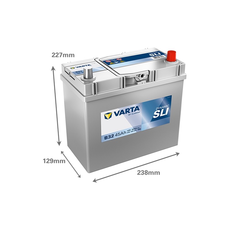 Batterie démarrage Varta B32 12V 45A