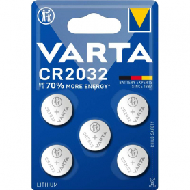 5 Piles bouton Lithium 3V CR2032 Pile Varta CR2032