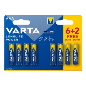 6+2 Piles gratuites AAA / LR3 Varta LongLife Power Varta LR03 / AAA