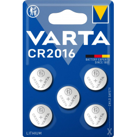 5 Piles bouton Lithium 3V CR2016 5 Piles Varta CR2016