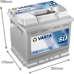 Batterie démarrage Varta C30 12V 54Ah