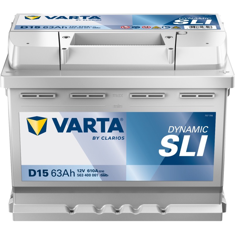 Batterie démarrage Varta D15 12V 63Ah