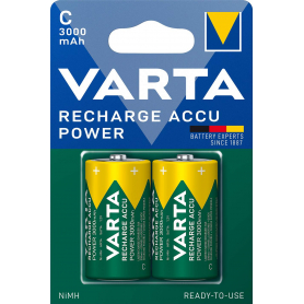 2 Piles C / LR14 Varta Accu Power 3000mAh Varta LR14 / C