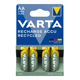 4 Piles AA / LR6 Varta Accu Recycled 2100mAh Varta LR06 / AA
