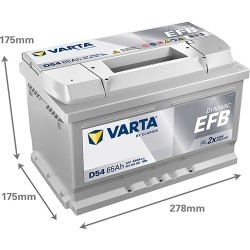 Batterie démarrage Varta D54 12V 65Ah