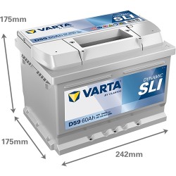 Batterie démarrage Varta D59 12V 60Ah