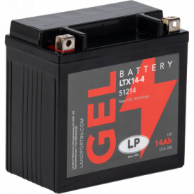 Landport LTX14-4 / 12V 14Ah Batterie moto Landport LTX14-4 12V 14Ah