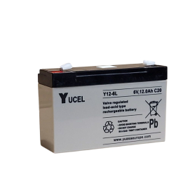 Yuvolt Y12-6 / 6V 12Ah Batterie plomb AGM Yuasa Y12-6