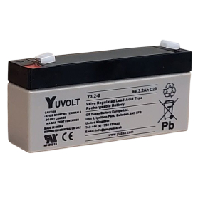Yuvolt Y3.2-6 / 6V 3.2Ah Batterie AGM plomb Yuasa Y3.2-6