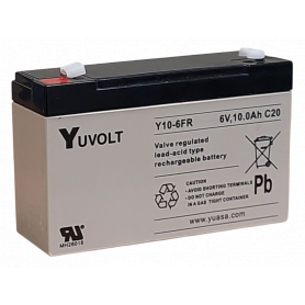 Yuvolt Y10-6FR / 6V 10Ah Batterie plomb AGM Yuasa Y10-6