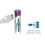Piles AA / LR6 Lithium USB-C