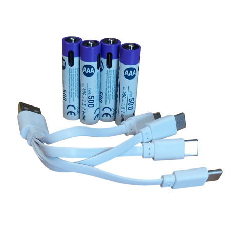 Piles AAA / LR3 Lithium USB-C