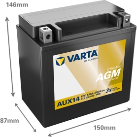 Batterie auxiliaire Varta AUX14 12V 13Ah pour Mercedes