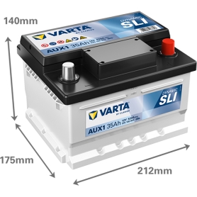 Varta AUX1 / 12V 35Ah Batterie Auxiliaire Varta AUX1 Mercedes