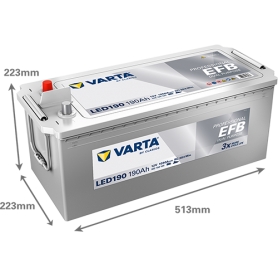 Varta LED190 12V 190Ah EFB Dual Purpose