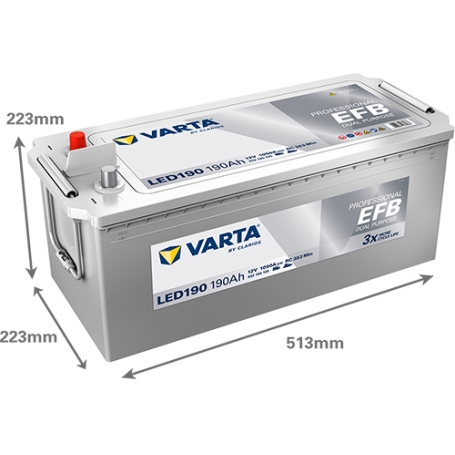 Varta LED190 12V 190Ah EFB Dual Purpose