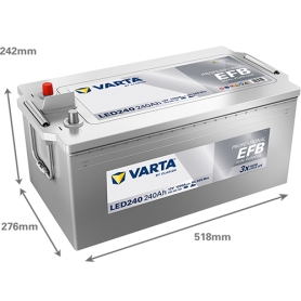 Varta LED240 12V 240Ah EFB Dual Purpose