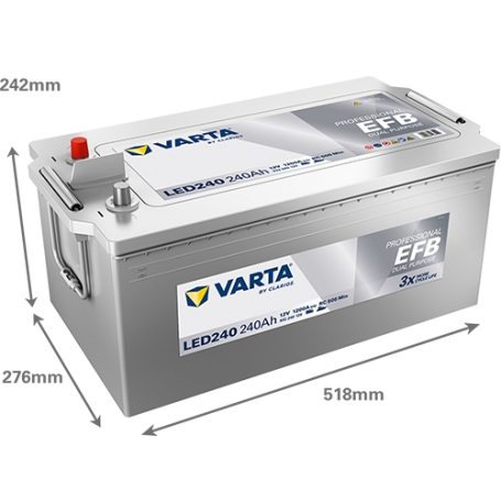 Varta LED240 12V 240Ah EFB Dual Purpose