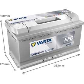 Varta LED95 12V 95Ah EFB Dual Purpose