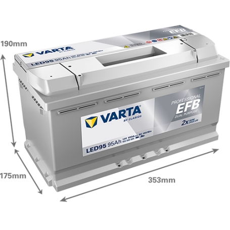 Varta LED95 12V 95Ah EFB Dual Purpose