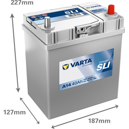 Batterie démarrage Varta A14 12V 40Ah