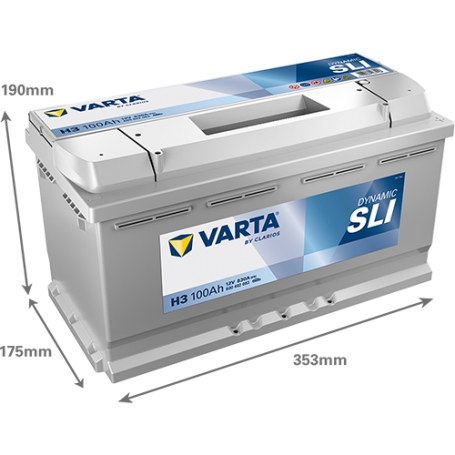 Batterie démarrage Varta H3 12V 100Ah