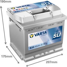 Batterie démarrage Varta B20 12V 45Ah