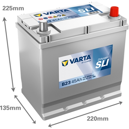 Batterie démarrage Varta B23 12V 45Ah