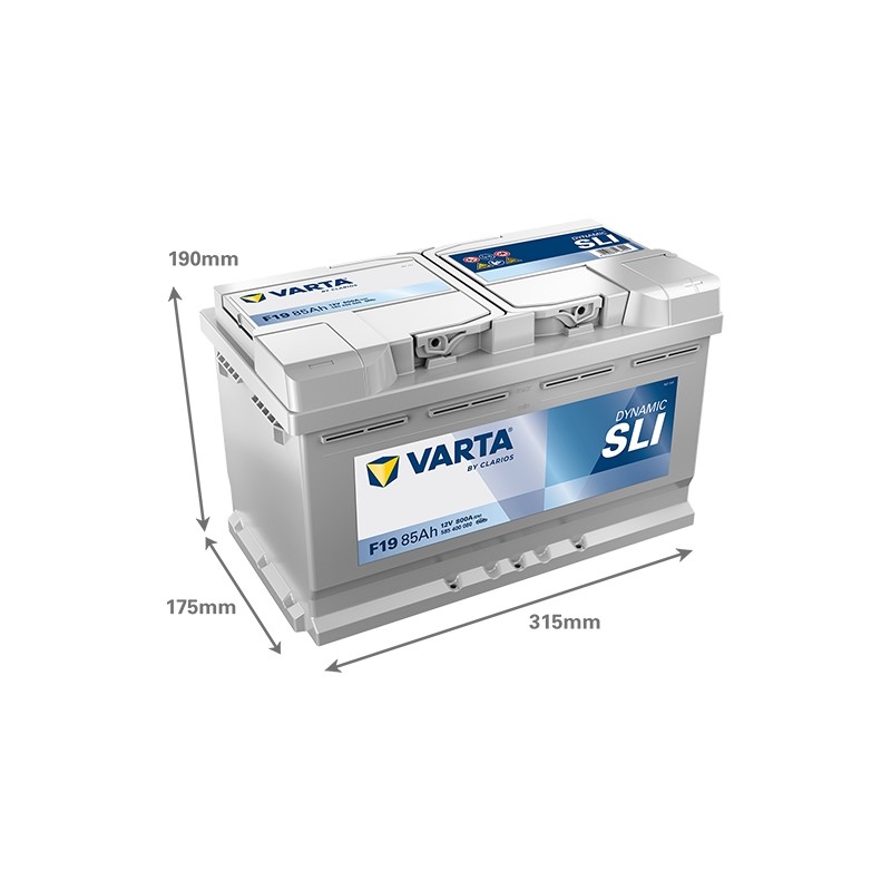 Batterie démarrage Varta F19 85Ah 800A