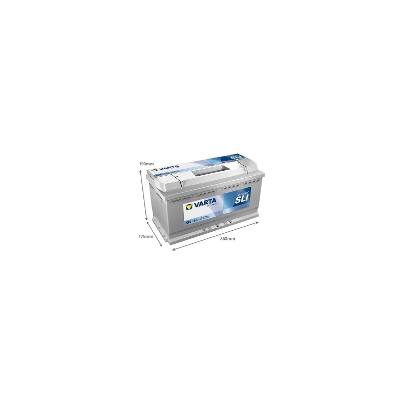 Batterie démarrage Varta G3 95Ah 800A