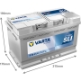 Batterie démarrage Varta F19 85Ah 800A
