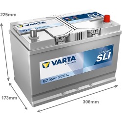 Batterie démarrage Varta G7 95Ah 830A