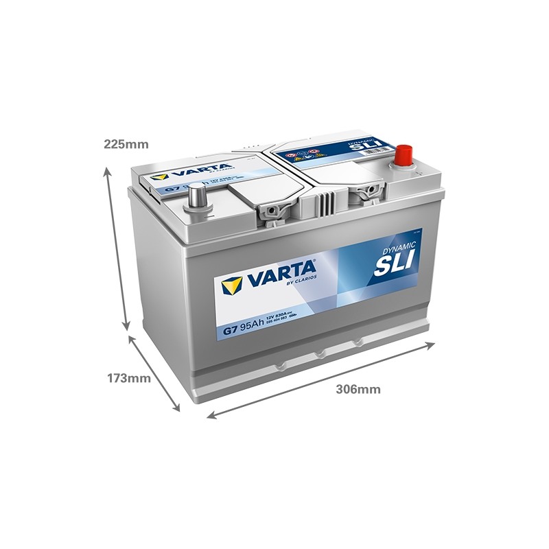 Batterie démarrage Varta G7 95Ah 830A