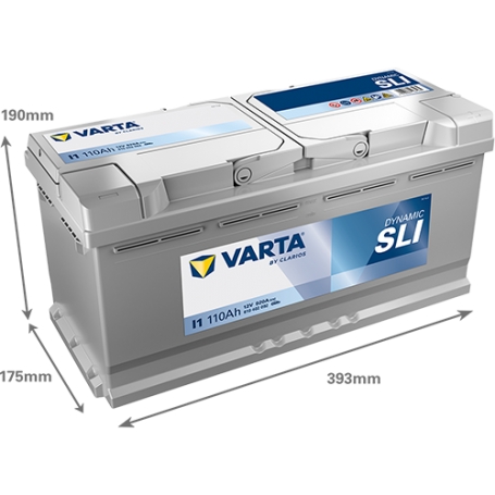 Batterie démarrage Varta I1 12V 110Ah 920A