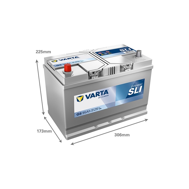 Batterie démarrage Varta G8 95Ah 830A