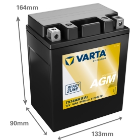 Batterie moto Varta TX14AH 12V 12Ah