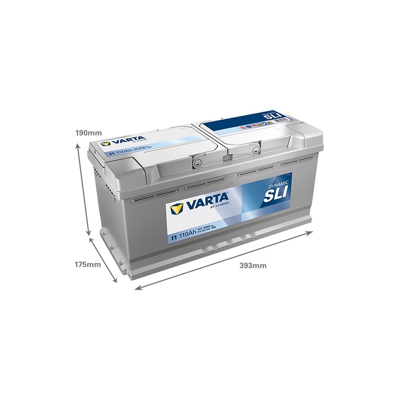 Batterie démarrage Varta I1 12V 110Ah 920A